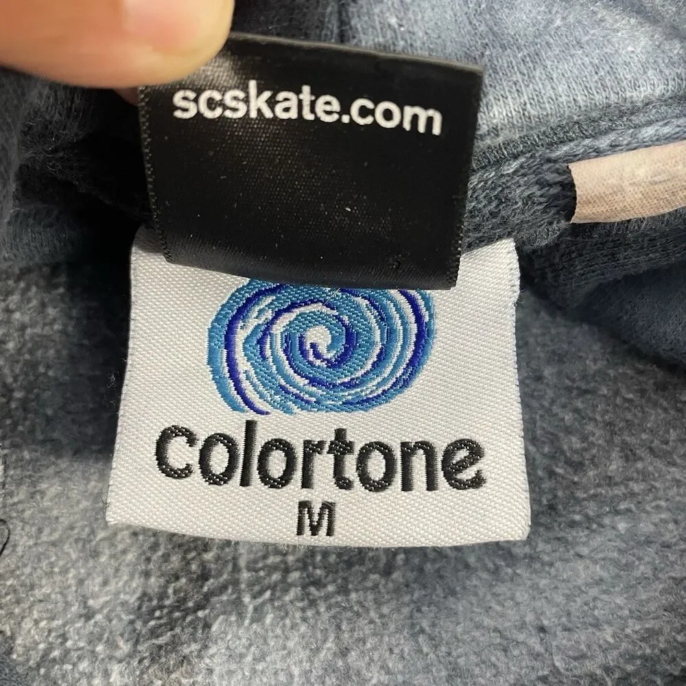 Santa Cruz Colortone Adult M Gray Black Tie Dye Hoodie Sweatshirt - Picture 6 of 8